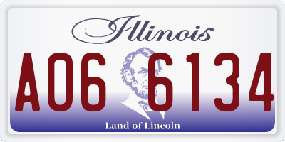 IL license plate A066134