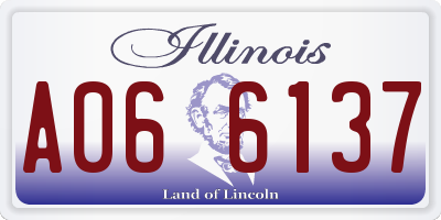 IL license plate A066137