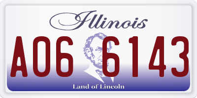 IL license plate A066143