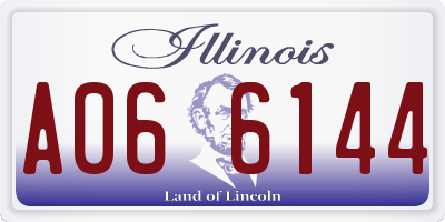 IL license plate A066144