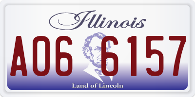 IL license plate A066157
