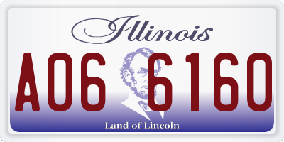 IL license plate A066160
