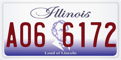 IL license plate A066172
