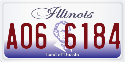 IL license plate A066184