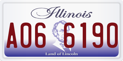 IL license plate A066190
