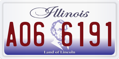 IL license plate A066191