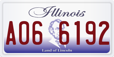 IL license plate A066192