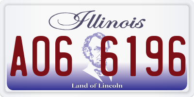 IL license plate A066196