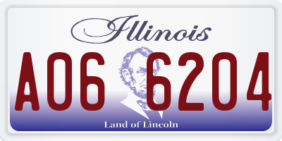 IL license plate A066204