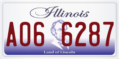 IL license plate A066287