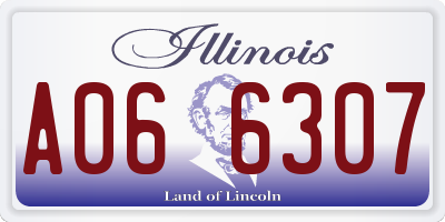 IL license plate A066307