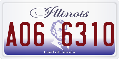 IL license plate A066310