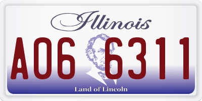 IL license plate A066311