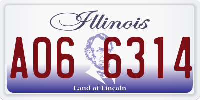 IL license plate A066314