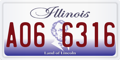 IL license plate A066316