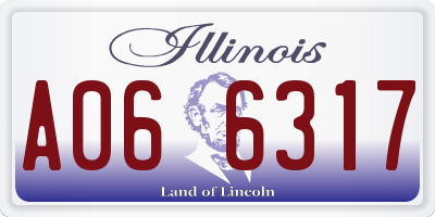 IL license plate A066317