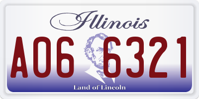 IL license plate A066321