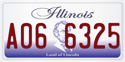 IL license plate A066325