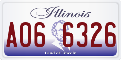 IL license plate A066326
