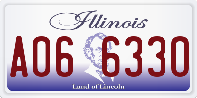 IL license plate A066330