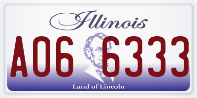 IL license plate A066333