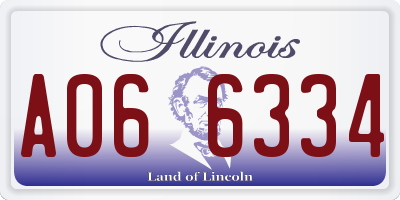 IL license plate A066334