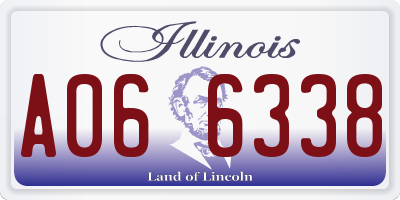 IL license plate A066338
