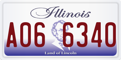 IL license plate A066340