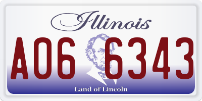IL license plate A066343