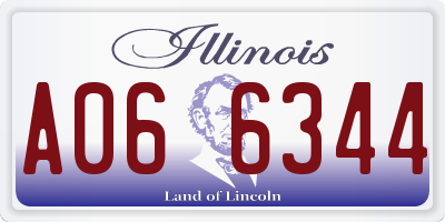 IL license plate A066344