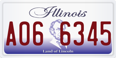IL license plate A066345