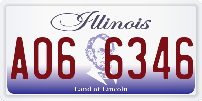 IL license plate A066346
