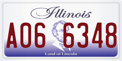 IL license plate A066348
