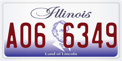 IL license plate A066349