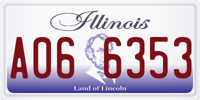 IL license plate A066353