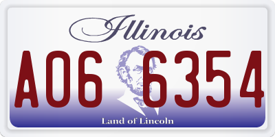 IL license plate A066354