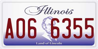 IL license plate A066355