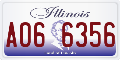 IL license plate A066356