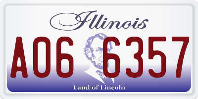 IL license plate A066357