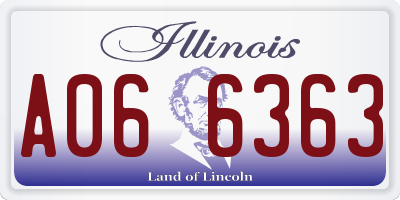 IL license plate A066363