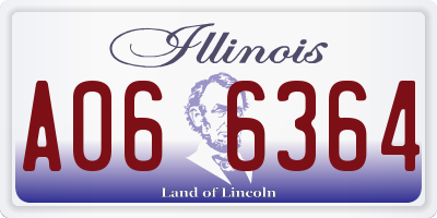 IL license plate A066364