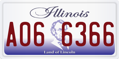 IL license plate A066366