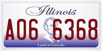 IL license plate A066368