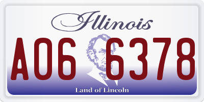 IL license plate A066378