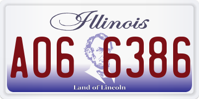 IL license plate A066386