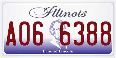 IL license plate A066388