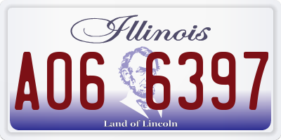 IL license plate A066397