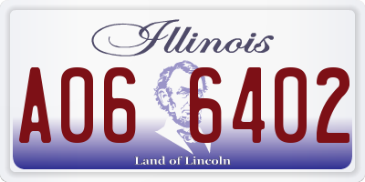 IL license plate A066402