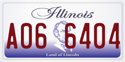 IL license plate A066404