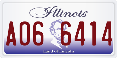 IL license plate A066414